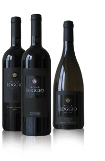 Villa Loggio wijnflessen